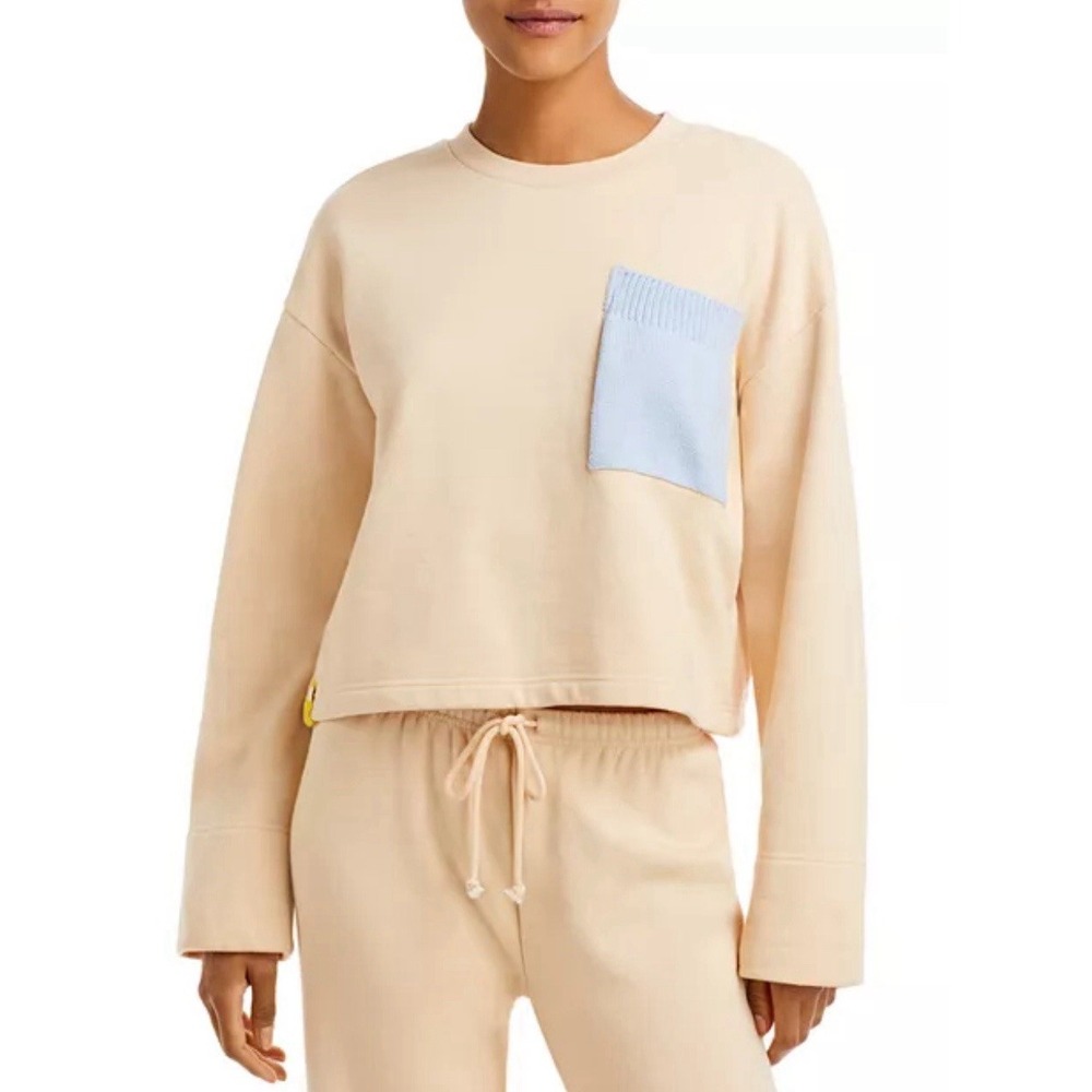 Kerri Rosenthal Micki Sweater Pocket Cotton Sweatshirt Size Small